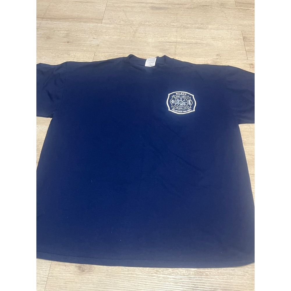 Klein Texas Volunteer Fire Dept T-Shirt Navy Blue Firefighter Klein FD